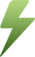 A green lightning bolt