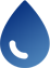 A blue water droplet