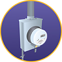 An electrical meter.